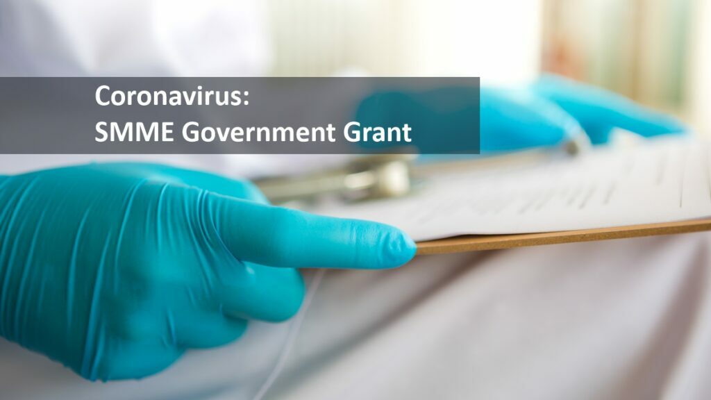 Coronavirus SMME Government Grant Application